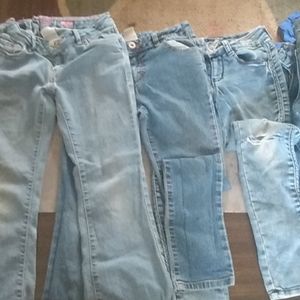3 pair of girl jeans